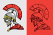 design a powerful roman romulus spartan logo