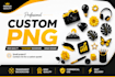 create custom transparent png graphics and assets