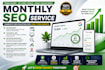 provide complete monthly SEO gmb service with technical