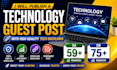 publish a technology guest post with tech backlinks