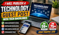 publish a technology guest post with tech backlinks