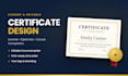 design an editable certificate, diploma, and award template
