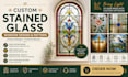 create custom stained glass window design and pattern