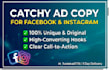 write high converting facebook ad copy and instagram ad copy