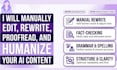manually rewrite and humanize ai content