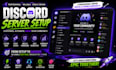 setup professional custom discord server with bots roles channels and automation