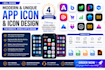 design a modern, unique and attractive app icon logo