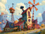 draw a full cartoon illustration