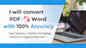 convert PDF to word document with accuracy