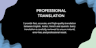 provide professional translation services