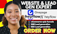 build high converting hey flow lead funnels and onepage io website landing pages