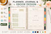 design custom digital and printable planner ,notebook, journal