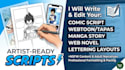 write and edit your comic webtoon book script web novel manga lettering nsfw