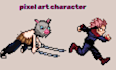 create pixel art animation, pixel art sprite sheet, pixel animation, game asset