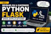 develop, fix, and customize python flask web applications