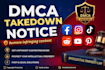 takedown remove fb insta reddit tiktok yt onlyfan google under dmca