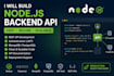 develop node js backend API for your web app