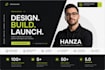 design and develop a modern responsive nodejs website