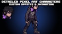 create detailed pixel art characters and sprite animations
