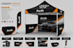 design tent, table cover, flag and canopy tent