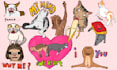 hand draw funny weird silly pet portrait lowbrow