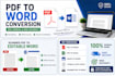 convert PDF to word manually
