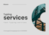 typing services with fast return service