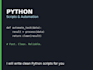 write clean python scripts and automate your tasks