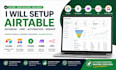 setup airtable database crm, softr webapp, airtable automation, makecom, n8n