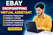 be your professional ebay and shopify virtual assistant
