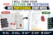 turn your PDF, lecture or textbook into professional study notes