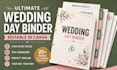 design ultimate wedding day binder template editable in canva wedding planner