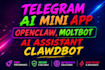 make telegram ai agent mini app bot integrated with openclaw