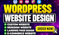 develop wordpress website, business website or wordpress blog website