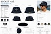design custom hat and cap tech packs with realistic mockups