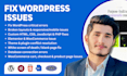 fix wordpress errors, bugs, elementor and woocommerce issues
