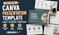design canva presentation template, course template masterclass webinar slides