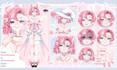 anime vtuber ref sheet vtuber oc live2d character sheet, custom anime oc sheet