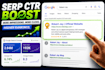 rank your website on google page 1 with serp CTR clicks, organic traffic boost