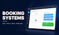 develop a custom booking system website with admin dashboard