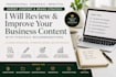 edit and improve business content and marketing materials
