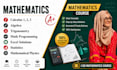 do mathematics, statistics, calculus, programming, and excel projects