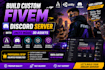 build custom fivem discord server with unity mods, 3d assets