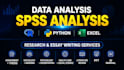 do data analysis and interpretation by spss, r studio , python, excel