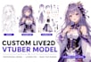 create anime live2d model live2d cubism vtuber avatar rig ready vtuber model