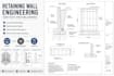 prepare retaining wall engineering drawings, sections and reinforcement details