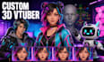 create custom 3d vtuber avatar modeling rigging and expressions