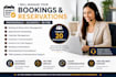 handle customer bookings, reservations, and scheduling