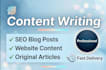 write high quality articles and blog posts