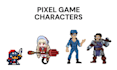draw pixel art 2d game character pixel art environment, pixel 2d game tilesets